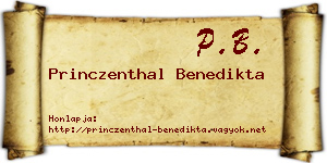 Princzenthal Benedikta névjegykártya